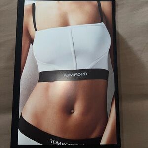 New Never Worn. Tom Ford Bralette Brown Top with Black Straps